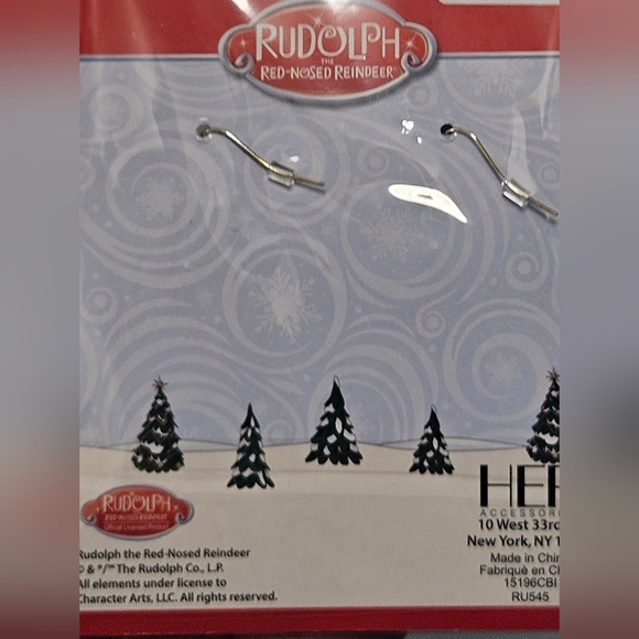 RUDOLPH THE RED NOSED REINDEER HOLIDAY CHRISTMAS EARRINGS - Picture 6 of 6